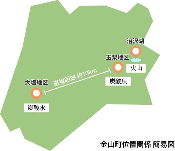 金山町位置関係イラスト